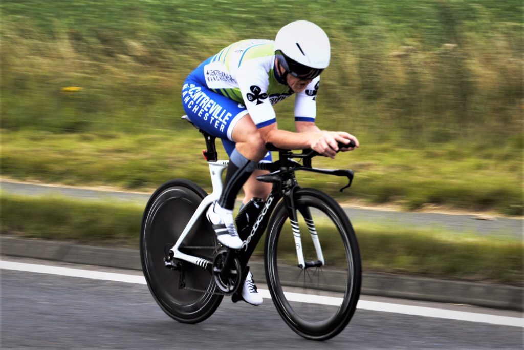 Dan Shackleton time trialling 2017 ABC Centreville Cycling club