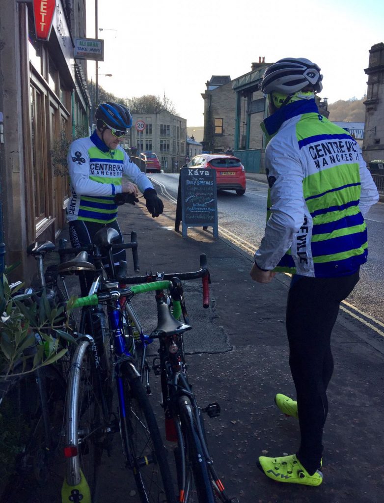 ABC Centreville Cycling Club Manchester South Pennines_reliability ride 2018_Dan and Jon cafe