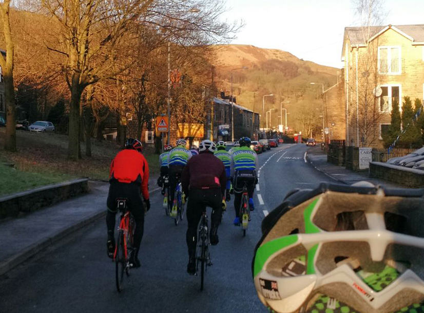 ABC Centreville Cycling Club Manchester South Pennines_reliability ride 2018_peleton gap